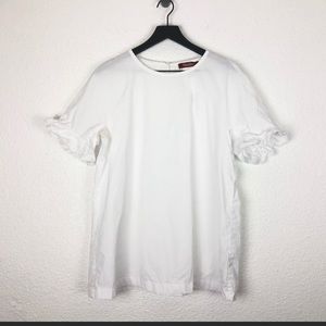 MAXMARA White ruffle sleeve cotton blouse 14